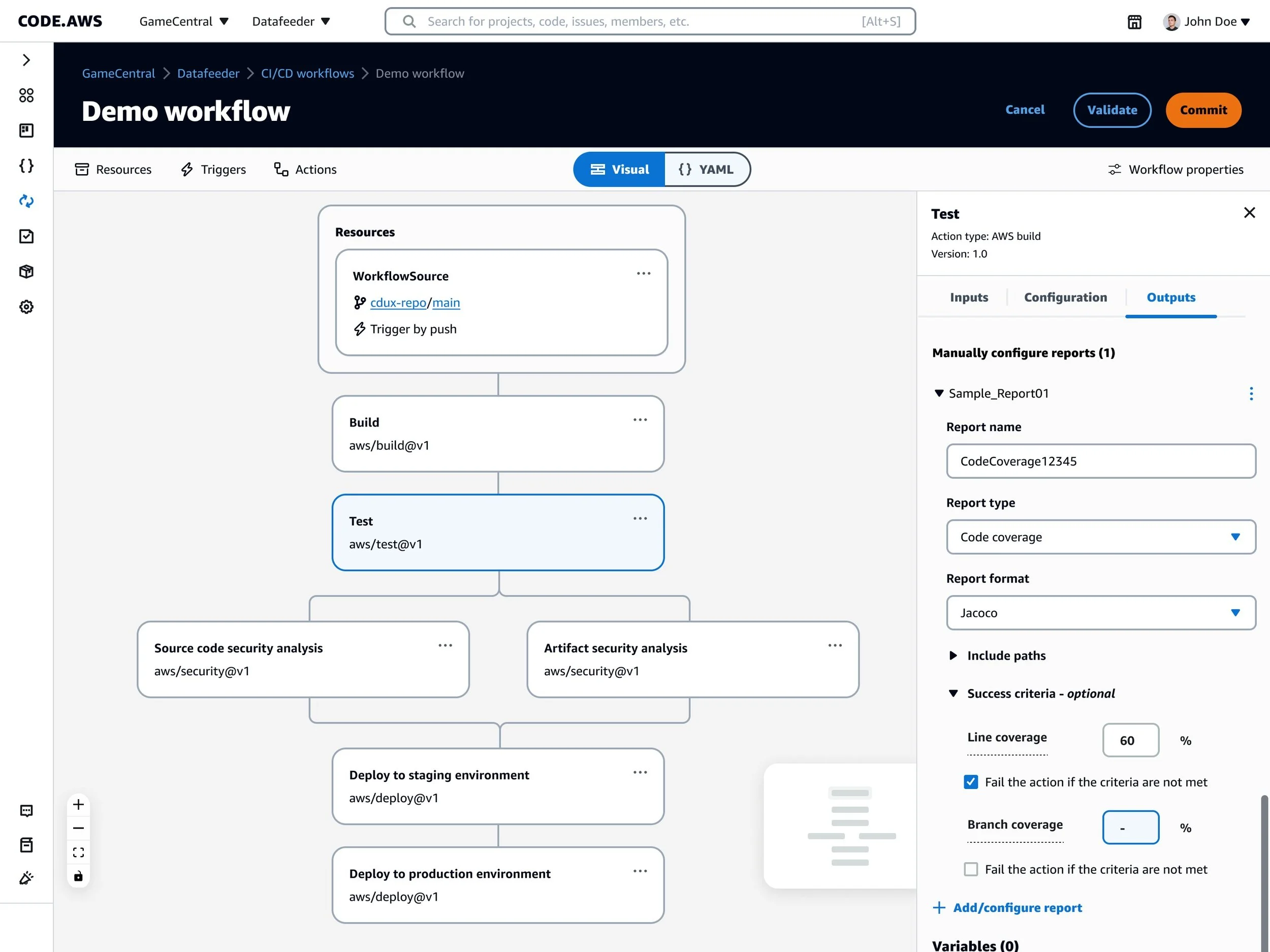 Workflow editor