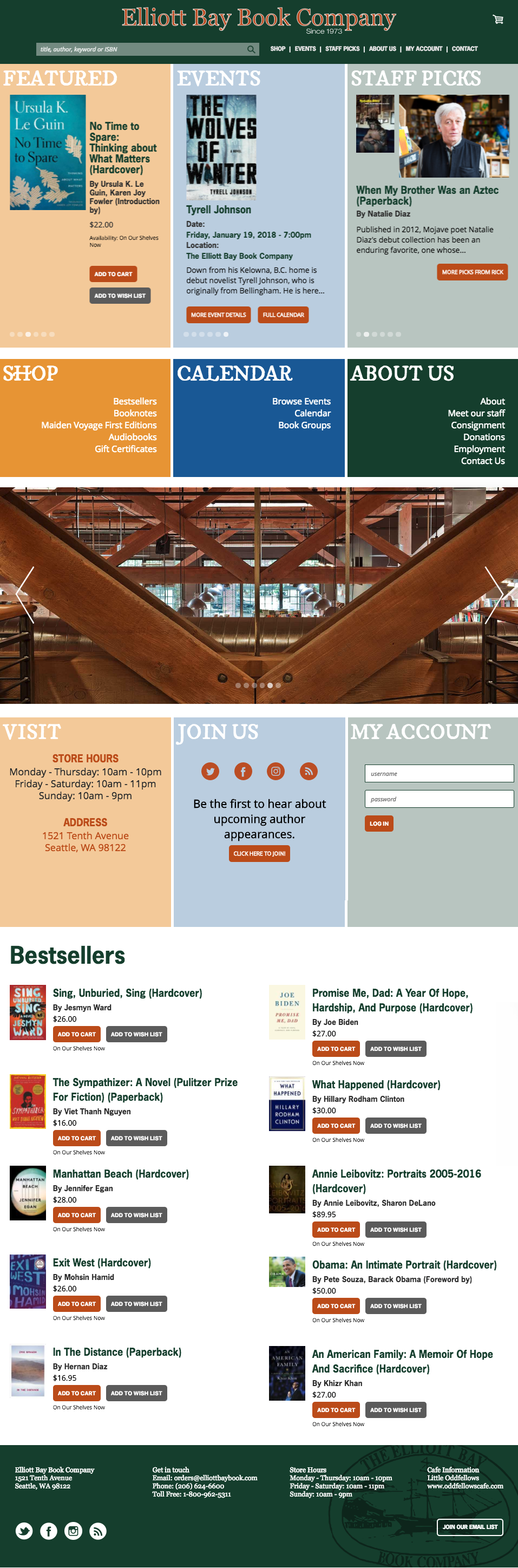 Existing EB home page