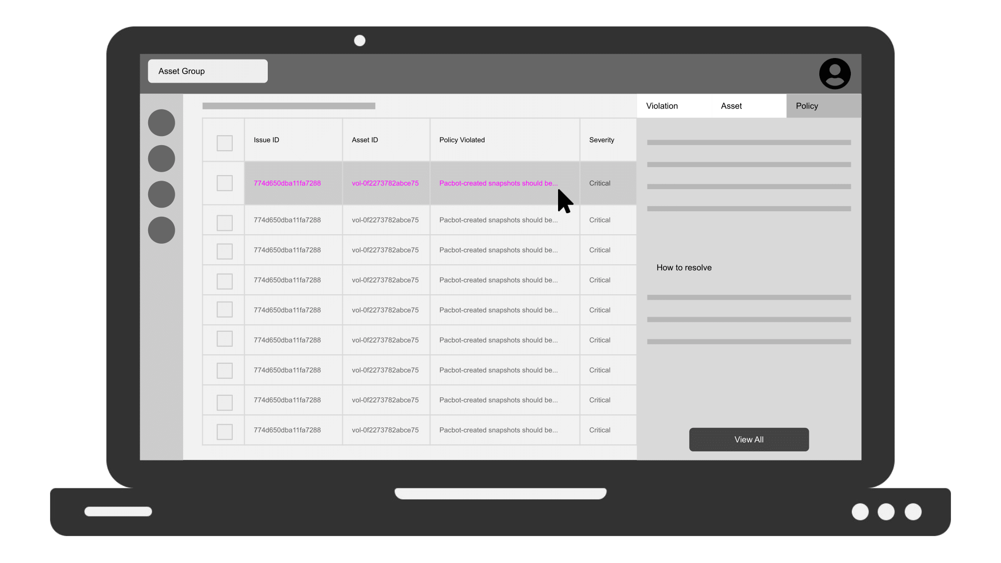 Low fidelity design using Google slide